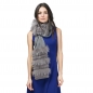 Mobile Preview: Cashmere Scarf in grey with finnraccoon fur stripes